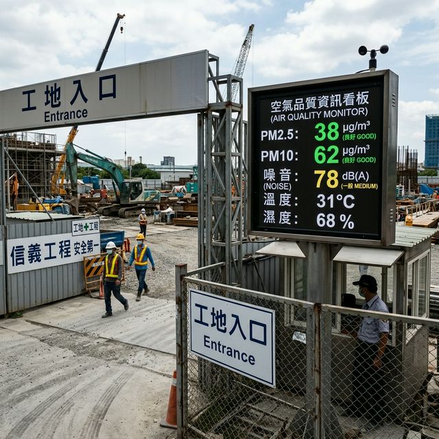 藍域智測空氣品質資訊看板 BG-LED-320 戶外 LED 顯示設備 應用情境